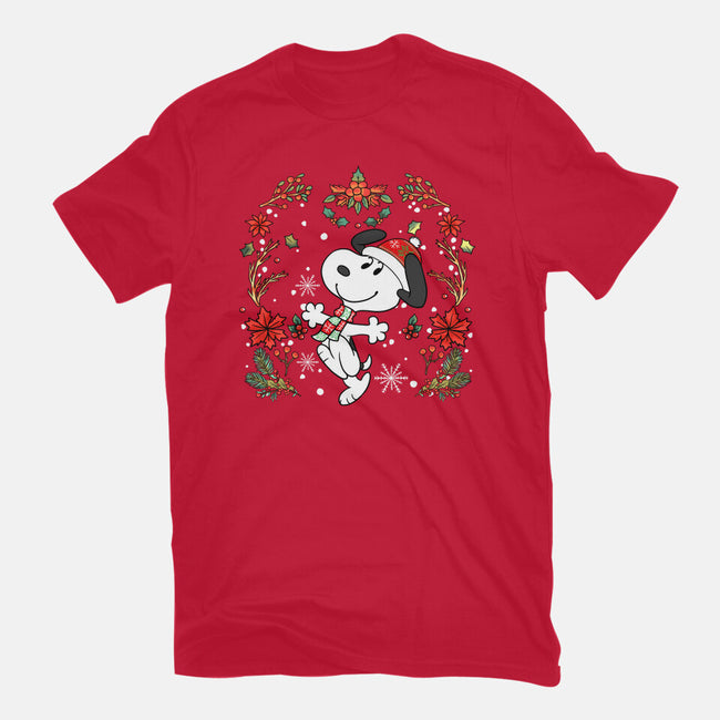 Christmas Snoopy-Mens-Basic-Tee-JamesQJO