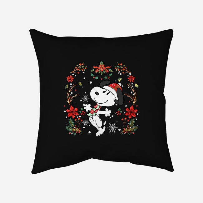 Christmas Snoopy-None-Removable Cover w Insert-Throw Pillow-JamesQJO