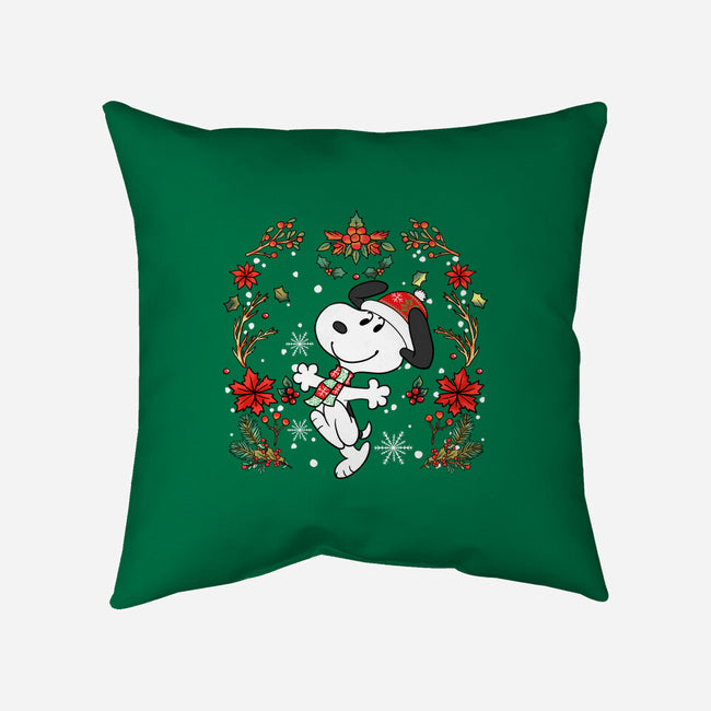 Christmas Snoopy-None-Removable Cover w Insert-Throw Pillow-JamesQJO