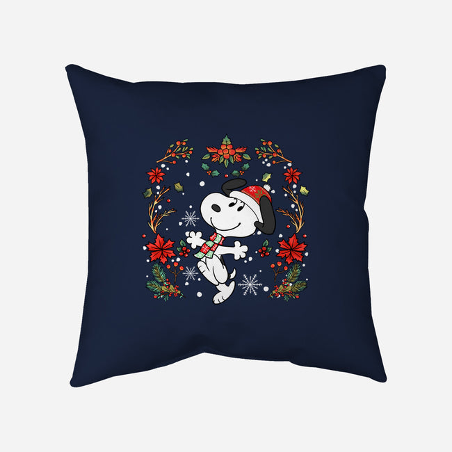 Christmas Snoopy-None-Removable Cover w Insert-Throw Pillow-JamesQJO