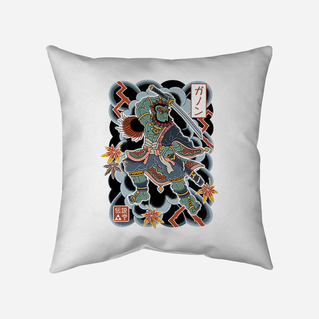 Irezumi Ganon-None-Removable Cover-Throw Pillow-Nemons