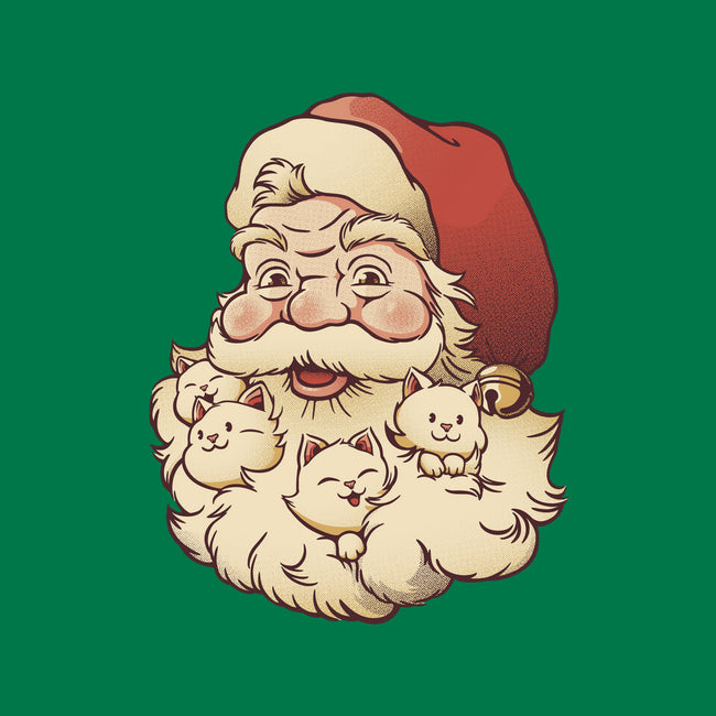 Santa Beard Full Of Cats-Unisex-Basic-Tee-tobefonseca