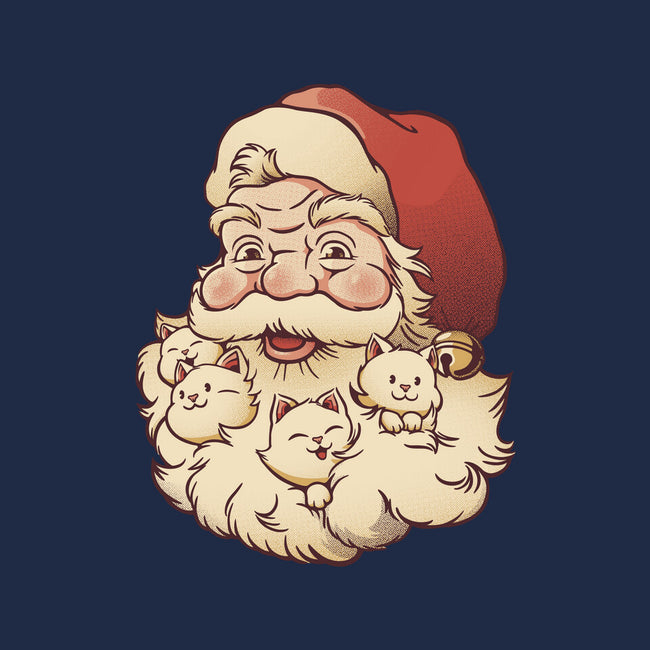 Santa Beard Full Of Cats-Dog-Basic-Pet Tank-tobefonseca