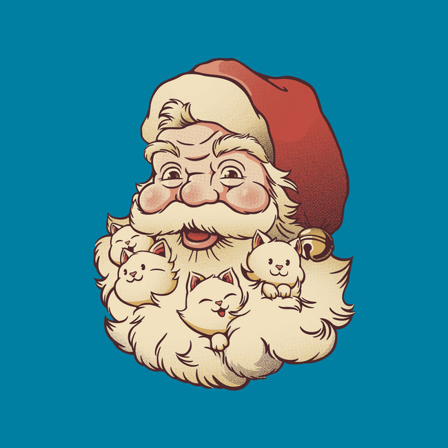 Santa Beard Full Of Cats-None-Removable Cover-Throw Pillow-tobefonseca