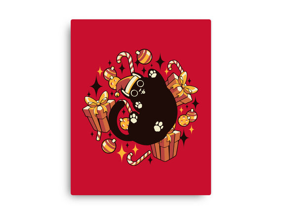 Xmas Kawaii Black Kitten