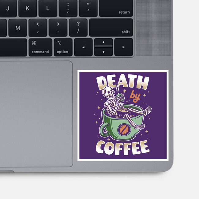 Death By Coffee-None-Glossy-Sticker-Olipop