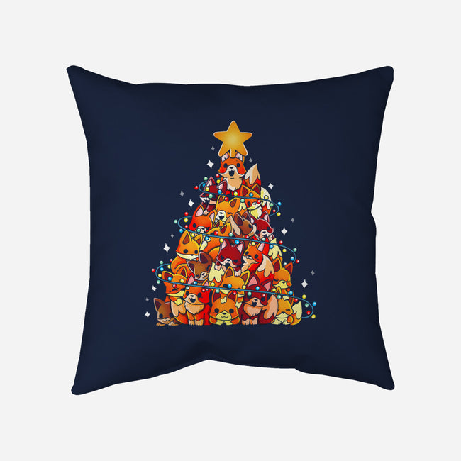Foxes Tree-None-Removable Cover-Throw Pillow-Vallina84