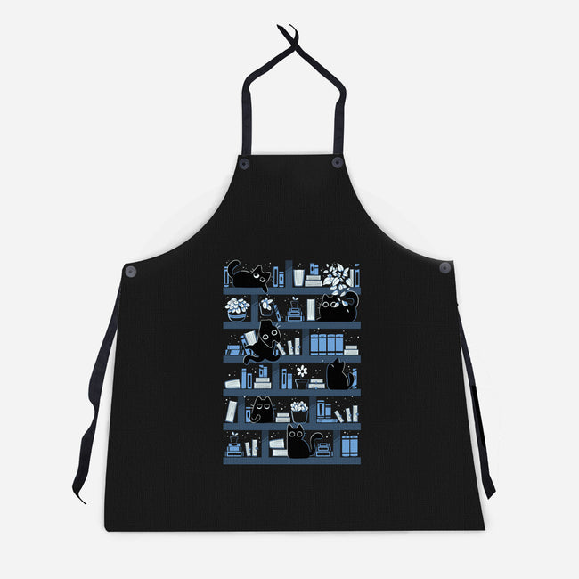 Purrfect Library-Unisex-Kitchen-Apron-tobefonseca