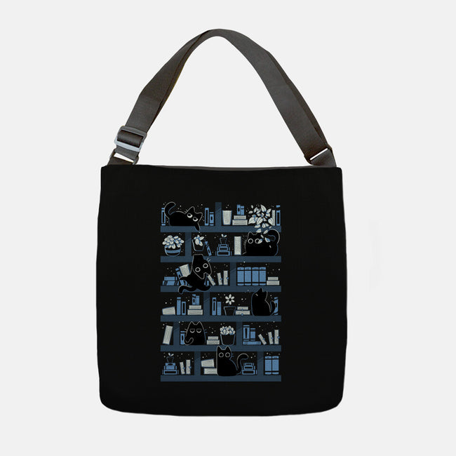 Purrfect Library-None-Adjustable Tote-Bag-tobefonseca