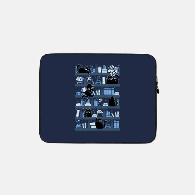 Purrfect Library-None-Zippered-Laptop Sleeve-tobefonseca