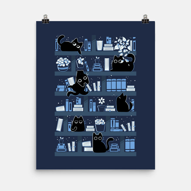 Purrfect Library-None-Matte-Poster-tobefonseca