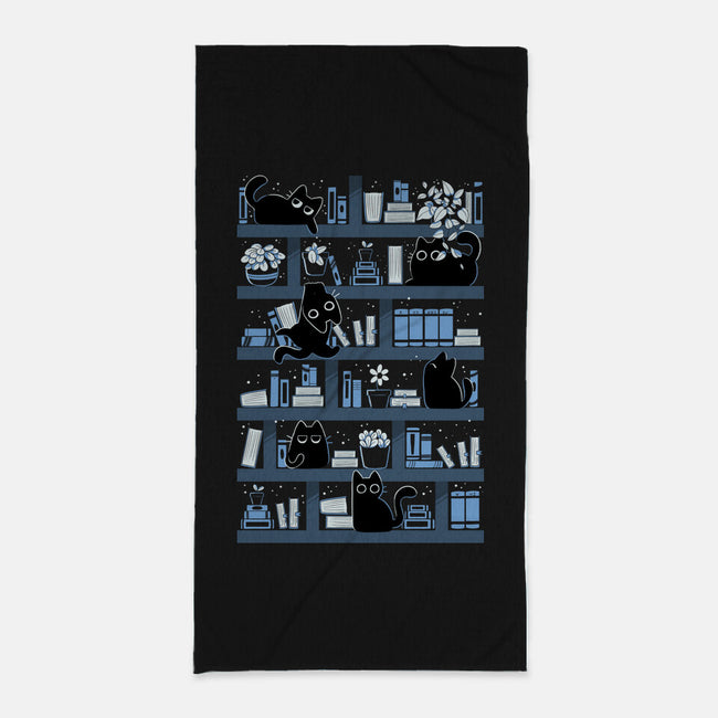 Purrfect Library-None-Beach-Towel-tobefonseca