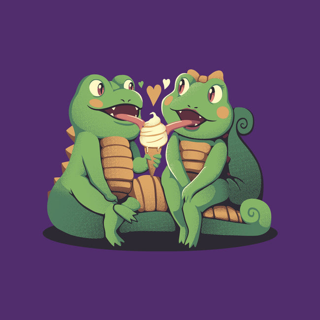 Gecko Love Ice Cream-None-Stretched-Canvas-tobefonseca