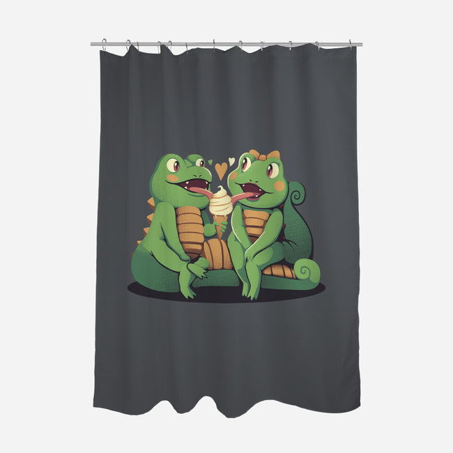 Gecko Love Ice Cream-None-Polyester-Shower Curtain-tobefonseca
