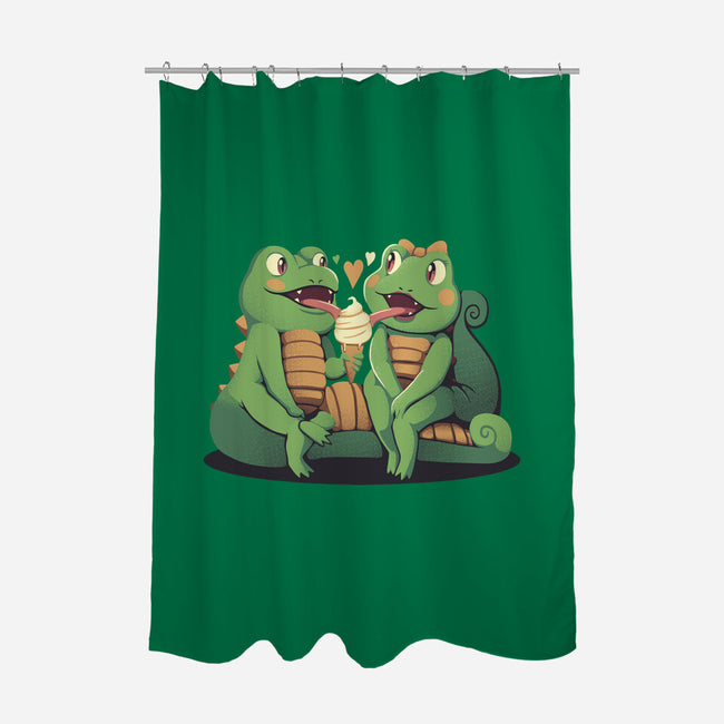 Gecko Love Ice Cream-None-Polyester-Shower Curtain-tobefonseca