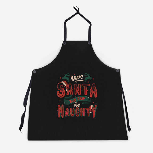 Save Santa The Trip-Unisex-Kitchen-Apron-tobefonseca
