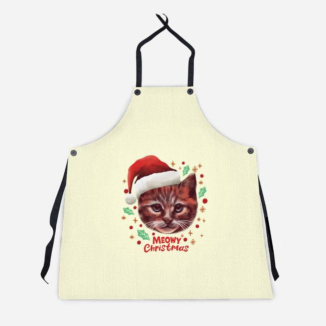 Wish You A Meowy Christmas-Unisex-Kitchen-Apron-dandingeroz