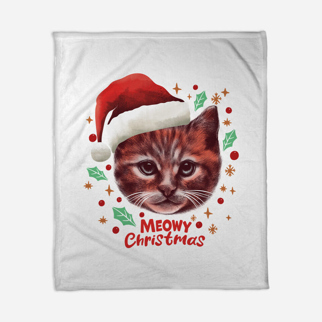 Wish You A Meowy Christmas-None-Fleece-Blanket-dandingeroz