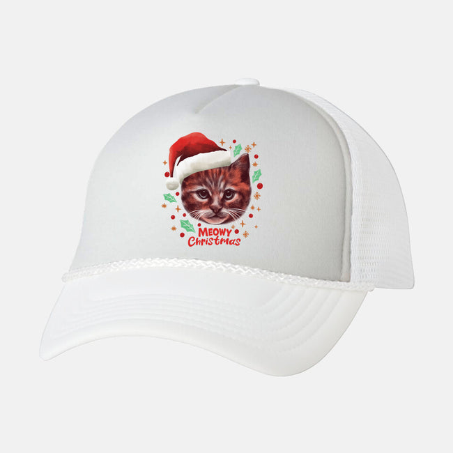 Wish You A Meowy Christmas-Unisex-Trucker-Hat-dandingeroz