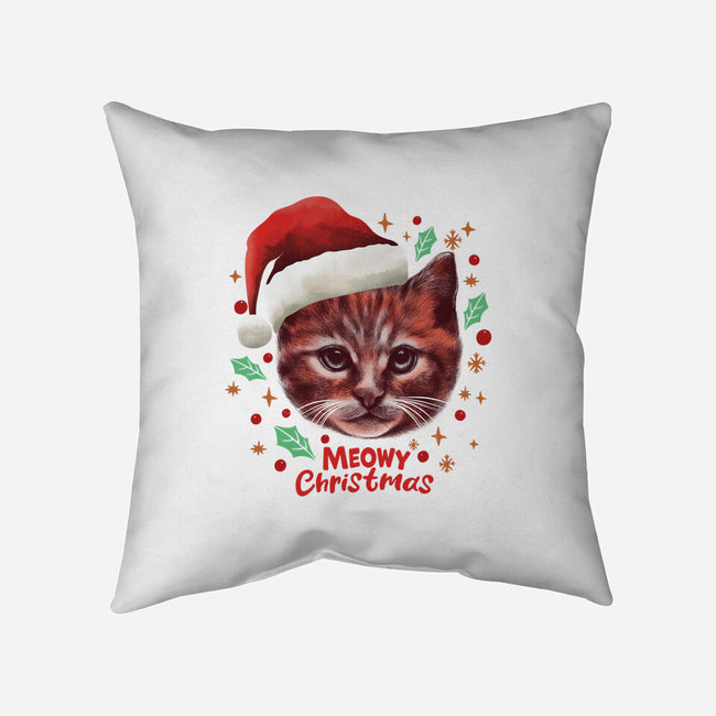 Wish You A Meowy Christmas-None-Removable Cover-Throw Pillow-dandingeroz