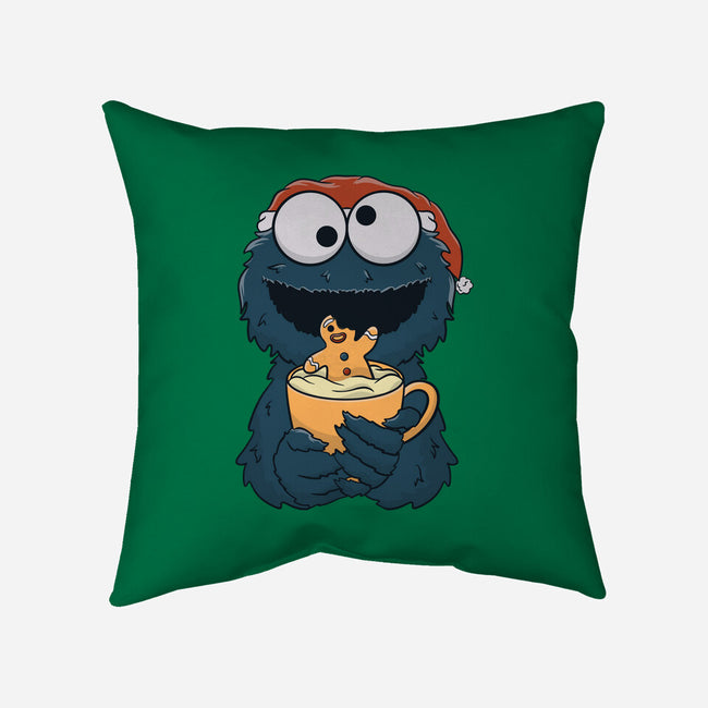 Gingerbread Monster-None-Removable Cover-Throw Pillow-Claudia
