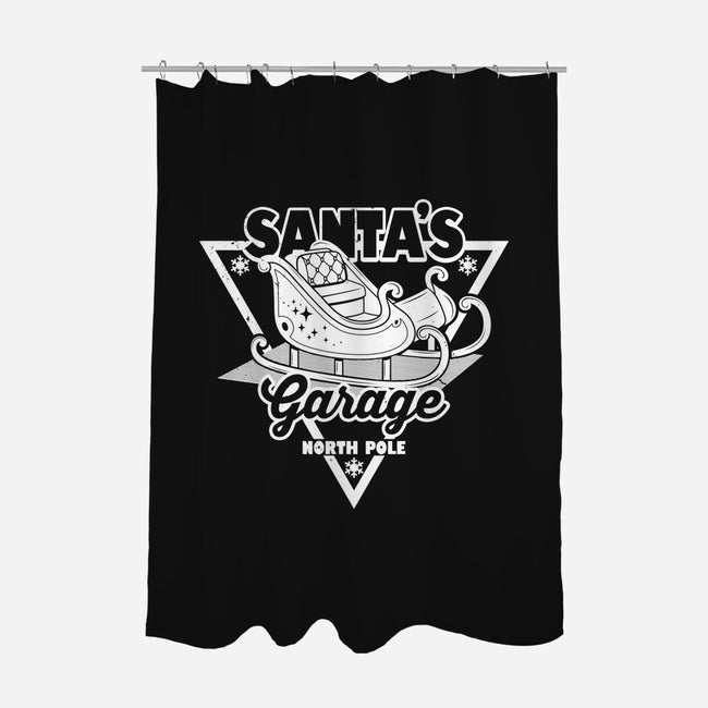 Santa's Garage-None-Polyester-Shower Curtain-Boggs Nicolas