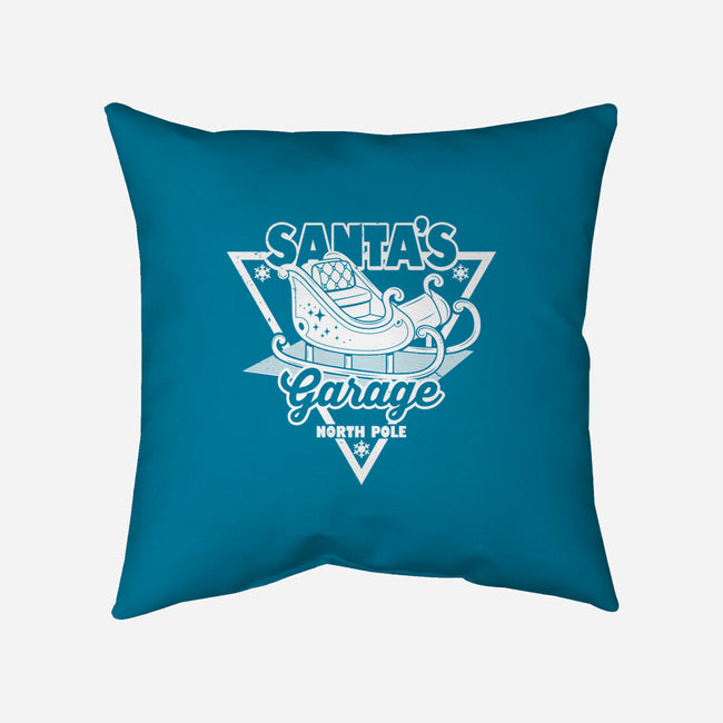 Santa's Garage-None-Removable Cover-Throw Pillow-Boggs Nicolas