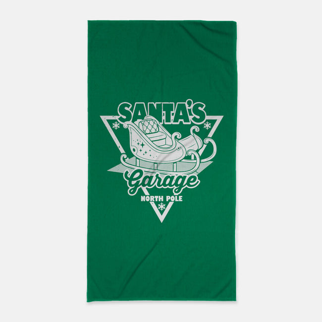 Santa's Garage-None-Beach-Towel-Boggs Nicolas