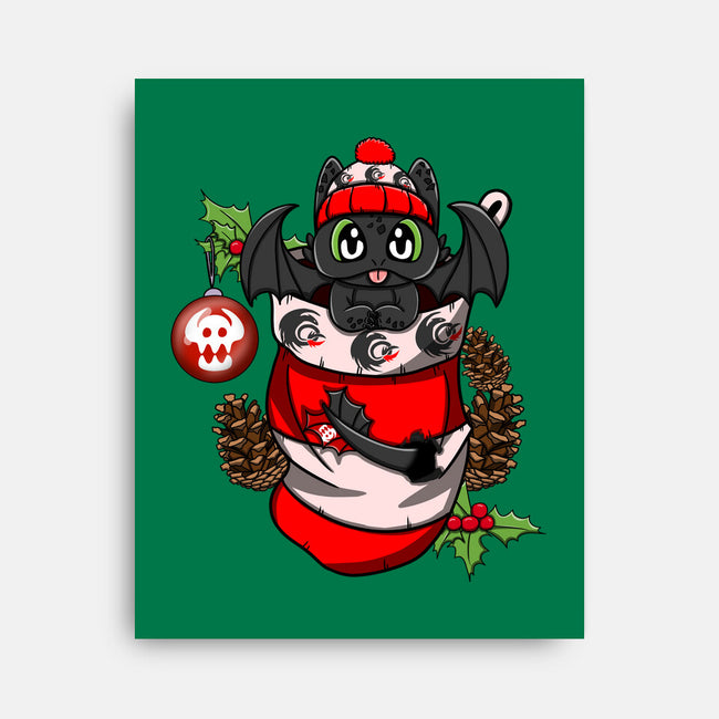 Dragon Christmas Stockings-None-Stretched-Canvas-JamesQJO