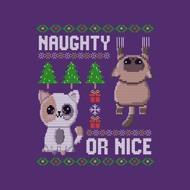 Naughty Or Nice Kittens-Womens-Off Shoulder-Sweatshirt-NMdesign