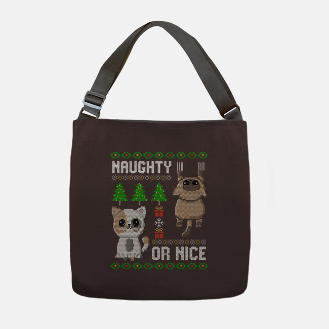 Naughty Or Nice Kittens-None-Adjustable Tote-Bag-NMdesign