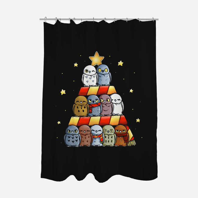 Magical Owl Tree-None-Polyester-Shower Curtain-Vallina84
