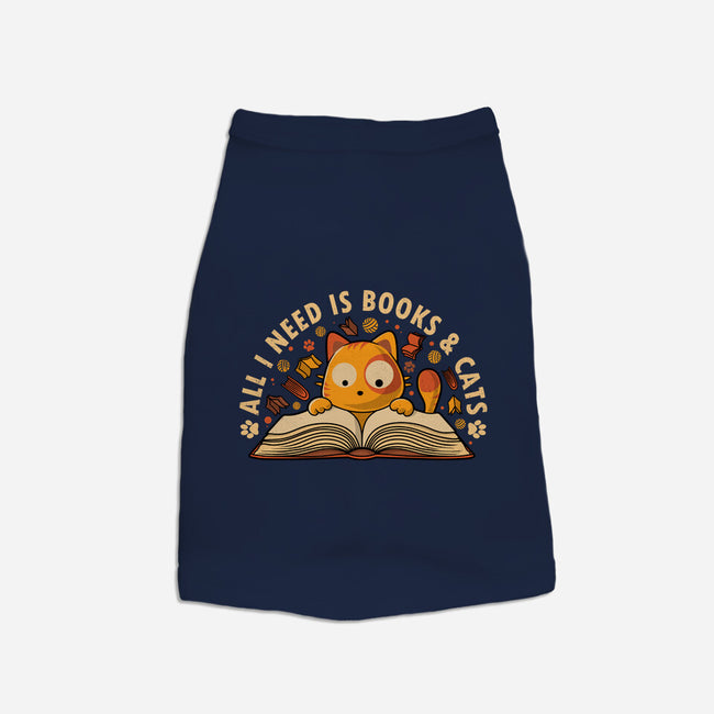 All I Need Is Books And Cats-Cat-Basic-Pet Tank-erion_designs