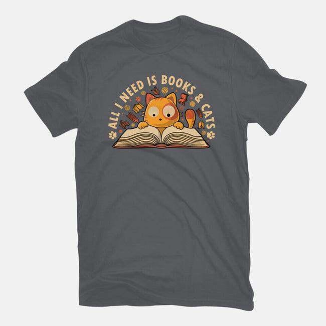 All I Need Is Books And Cats-Mens-Basic-Tee-erion_designs