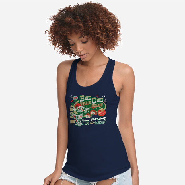 The Buddy Droid-Womens-Racerback-Tank-Wheels