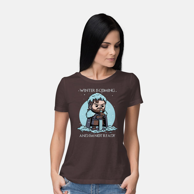The Winter Is Coming-Womens-Basic-Tee-Studio Mootant
