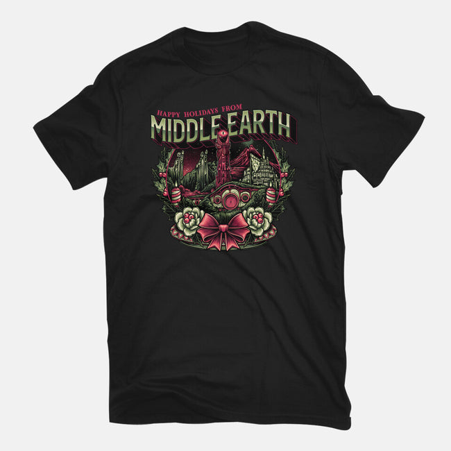 Middle Earth Holidays-Mens-Basic-Tee-momma_gorilla