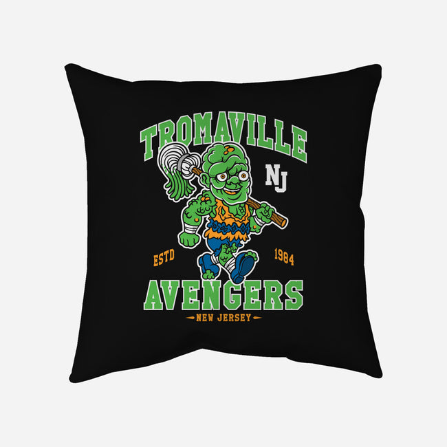 Tromaville Avengers-None-Removable Cover-Throw Pillow-Nemons