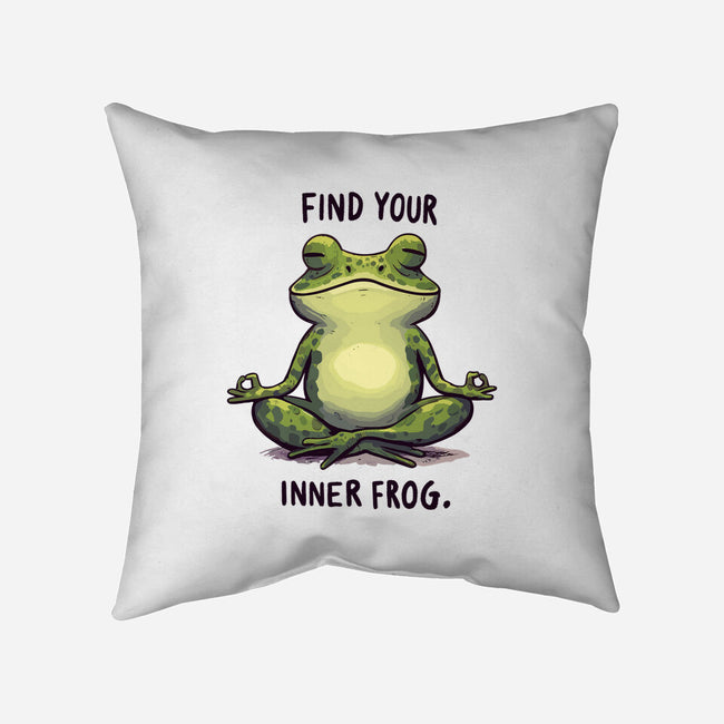 Find Your Inner Frog-None-Removable Cover w Insert-Throw Pillow-Evgmerk