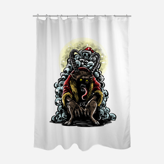 The Throne Of Krampus-None-Polyester-Shower Curtain-zascanauta