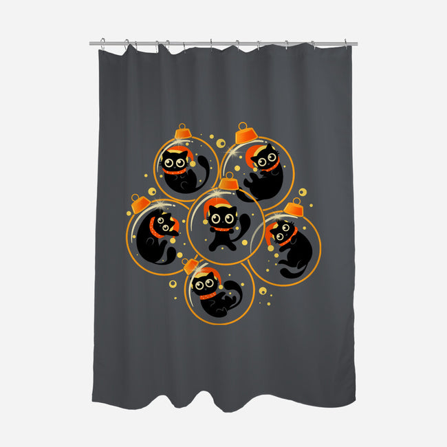 Christmas Kittens-None-Polyester-Shower Curtain-erion_designs