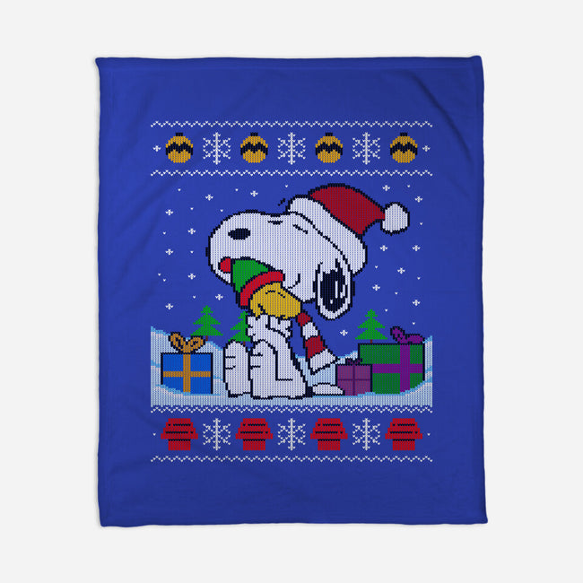 Holiday Beagle-None-Fleece-Blanket-drbutler