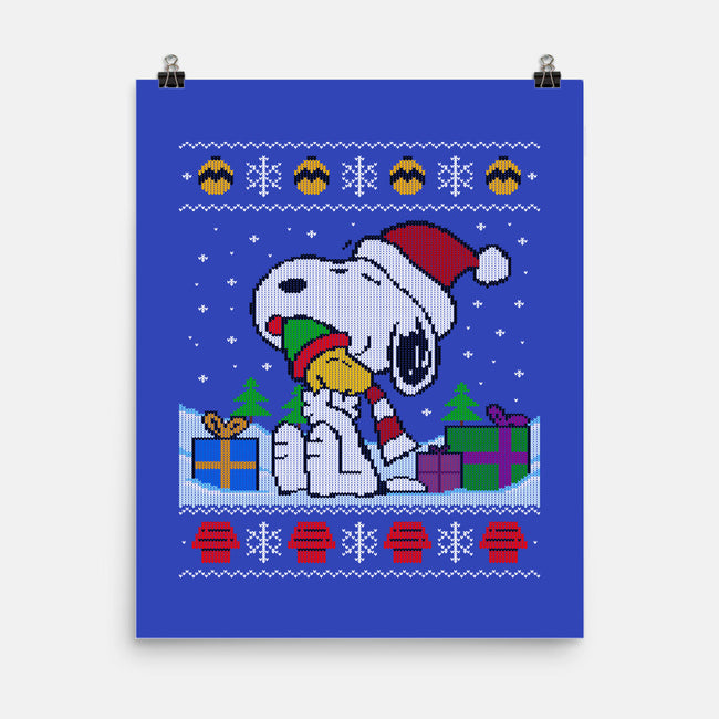 Holiday Beagle-None-Matte-Poster-drbutler