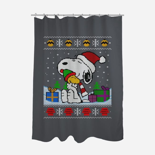 Holiday Beagle-None-Polyester-Shower Curtain-drbutler