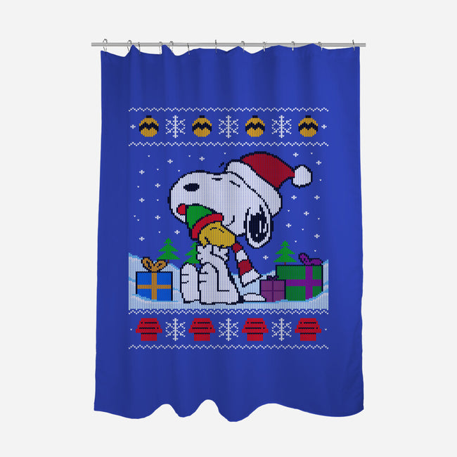 Holiday Beagle-None-Polyester-Shower Curtain-drbutler