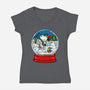 Hello Winter-Womens-V-Neck-Tee-drbutler