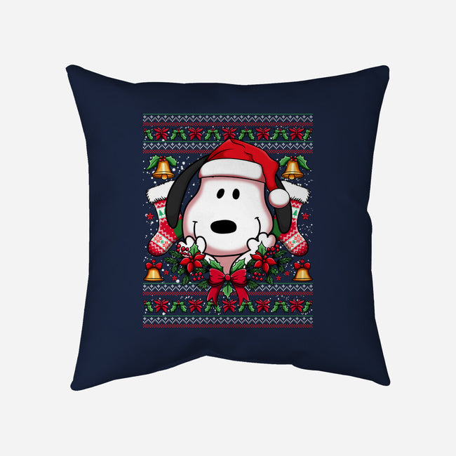 Snoopy Christmas Sweater-None-Removable Cover w Insert-Throw Pillow-JamesQJO