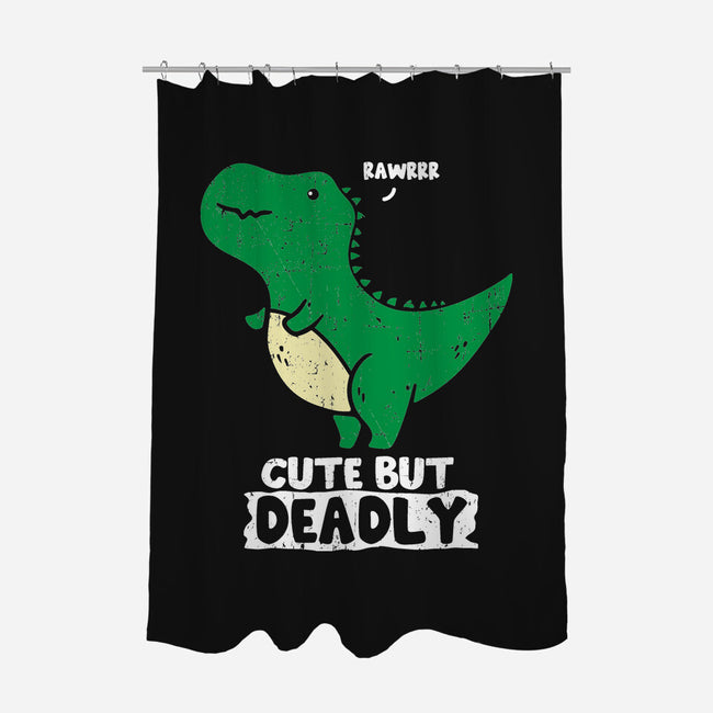 Cute But Deadly T-Rex-None-Polyester-Shower Curtain-turborat14