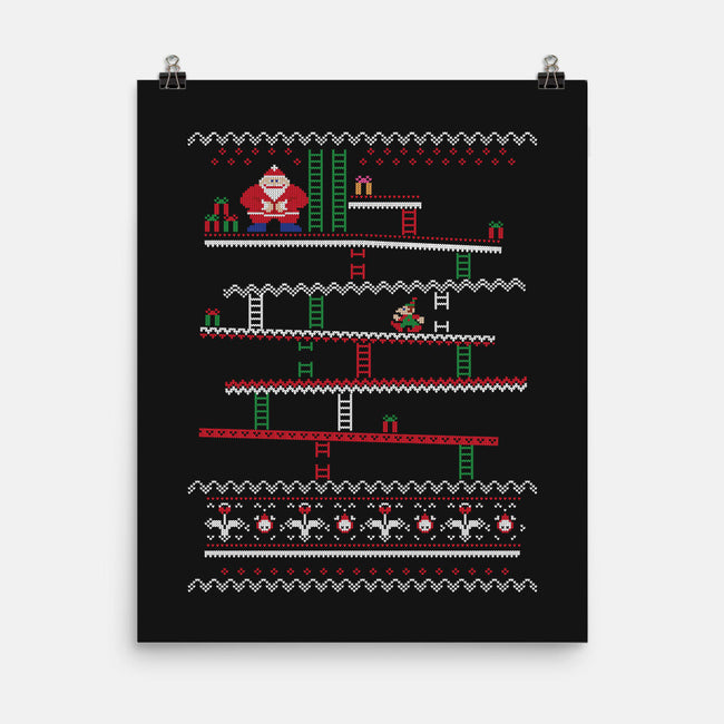 Arcade Climber Christmas-None-Matte-Poster-WhosTonyRamos