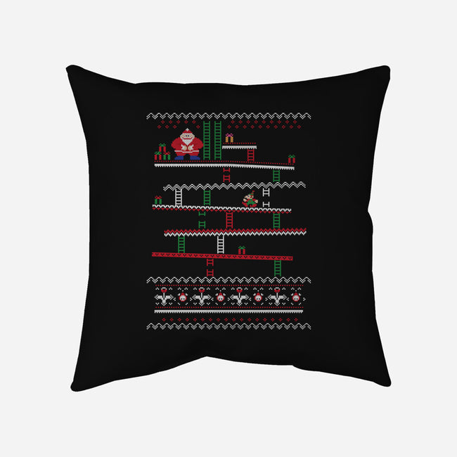 Arcade Climber Christmas-None-Removable Cover-Throw Pillow-WhosTonyRamos